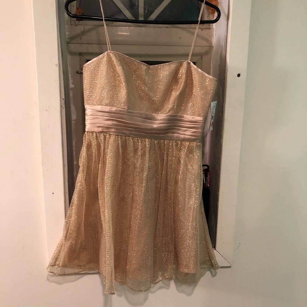 Hailey Logan by Adrianna Pappell Gold Dress